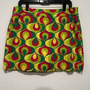 Loudmouth Green and Pink Golf Skirt size 10